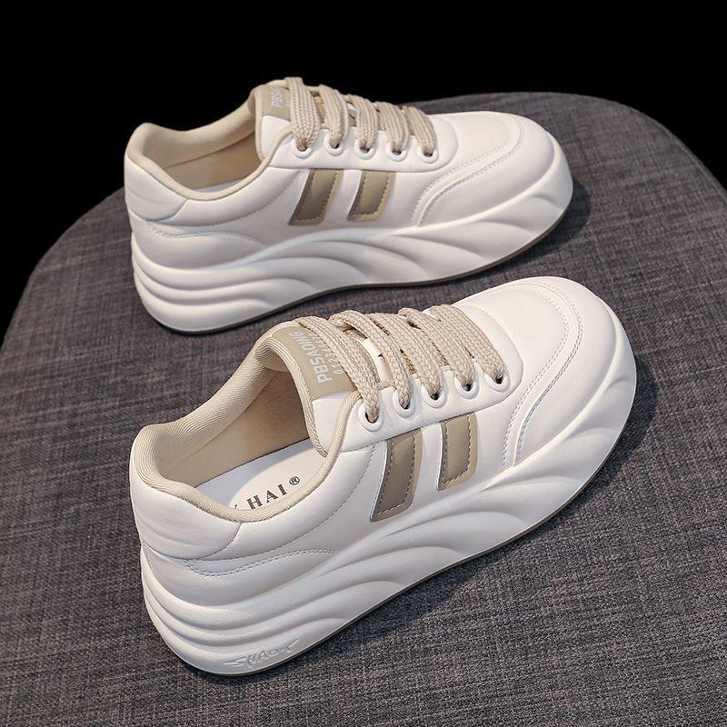 

Women s Genuine Leather Platform Sneakers - Sporty & Casual for Spring/Fall 2025 40 Standard Size