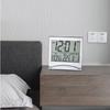 Portable Digital LCD Alarm Clock with Thermometer, Date and Compact Desktop Timer
