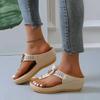 Summer Sandals Women Platform Wedges Slippers Non Slip Open Toe Flip Flops Ladies Comfortable Beach Shoes