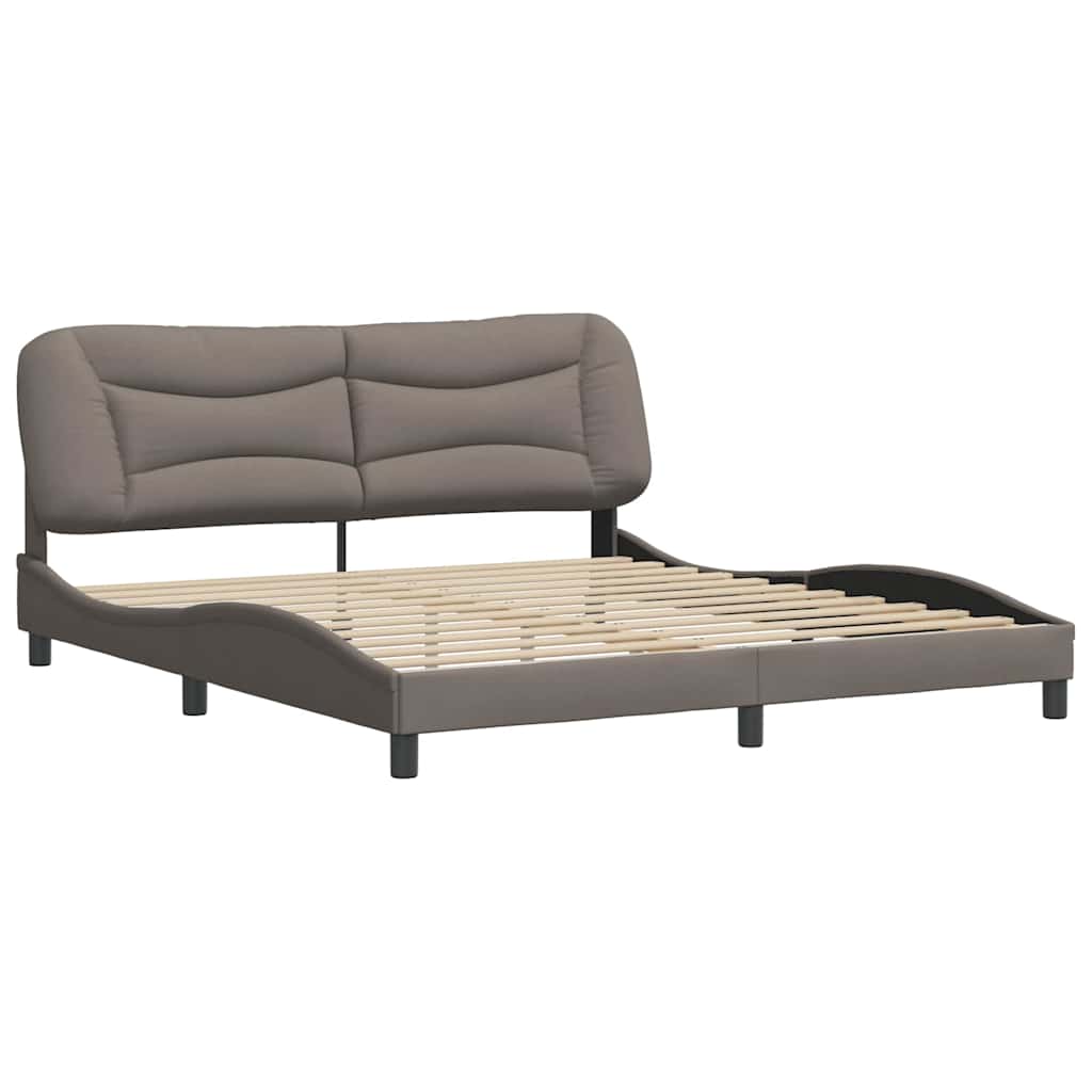 Vidaxl Bed Frame Without Mattress, Taupe, 180X200 Cm, Upholstered