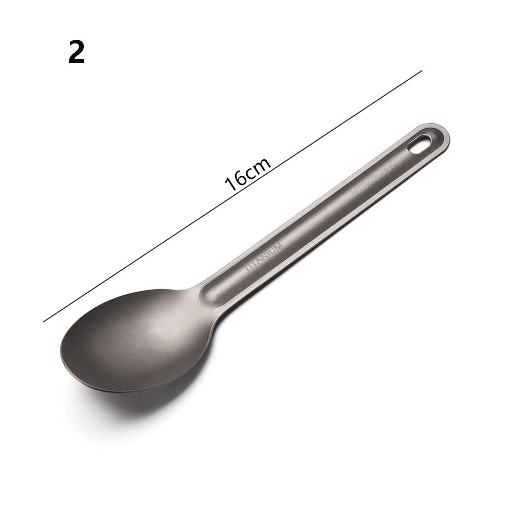 Ultralight New Pure Portable Long Handle Spoon Cutlery Fork Outdoor Picnic Accessories Titanium Cookware