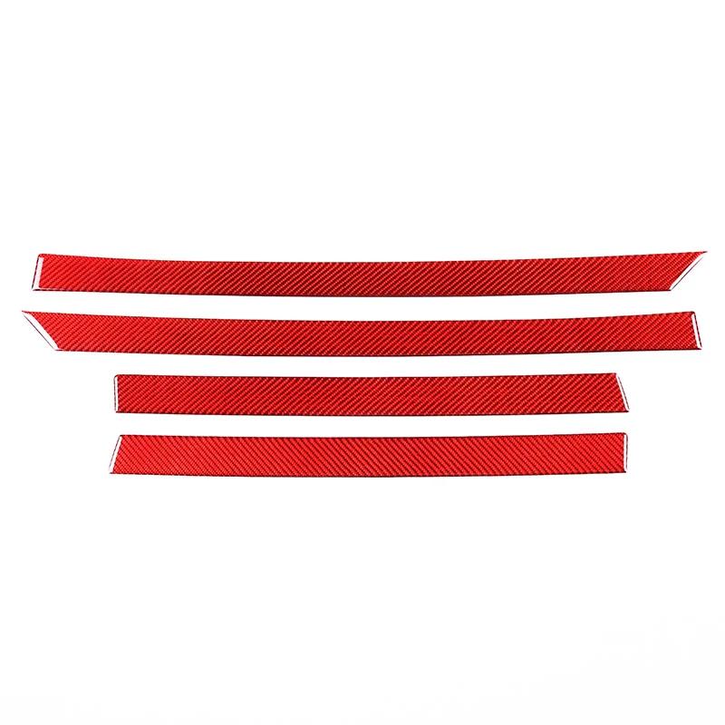 For SEAT Leon Mk2 1P 2008-2012 Soft Carbon Fiber Car Inner Door Armrest Decorative Strips Trim Stickers Car Accessories