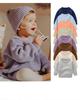 Infant Woolen Knitted Plaid Cotton Sweater Set