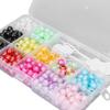 Pony Beads Hair Jewelry, 365PCS Hair Beads for Braids, Colorful Beads for Jewelry Making, Hair Hoops Clips Hair Braid Dreadlock Accessories Beads for