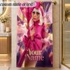 Beach TowelLady Gaga Custom Name Text Personalized Soft Towel for Beach Pool Indoor Home Decor Gift