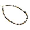 Maillard-Style Tiger Eye & Black Tourmaline Irregular Beaded Necklace for Women