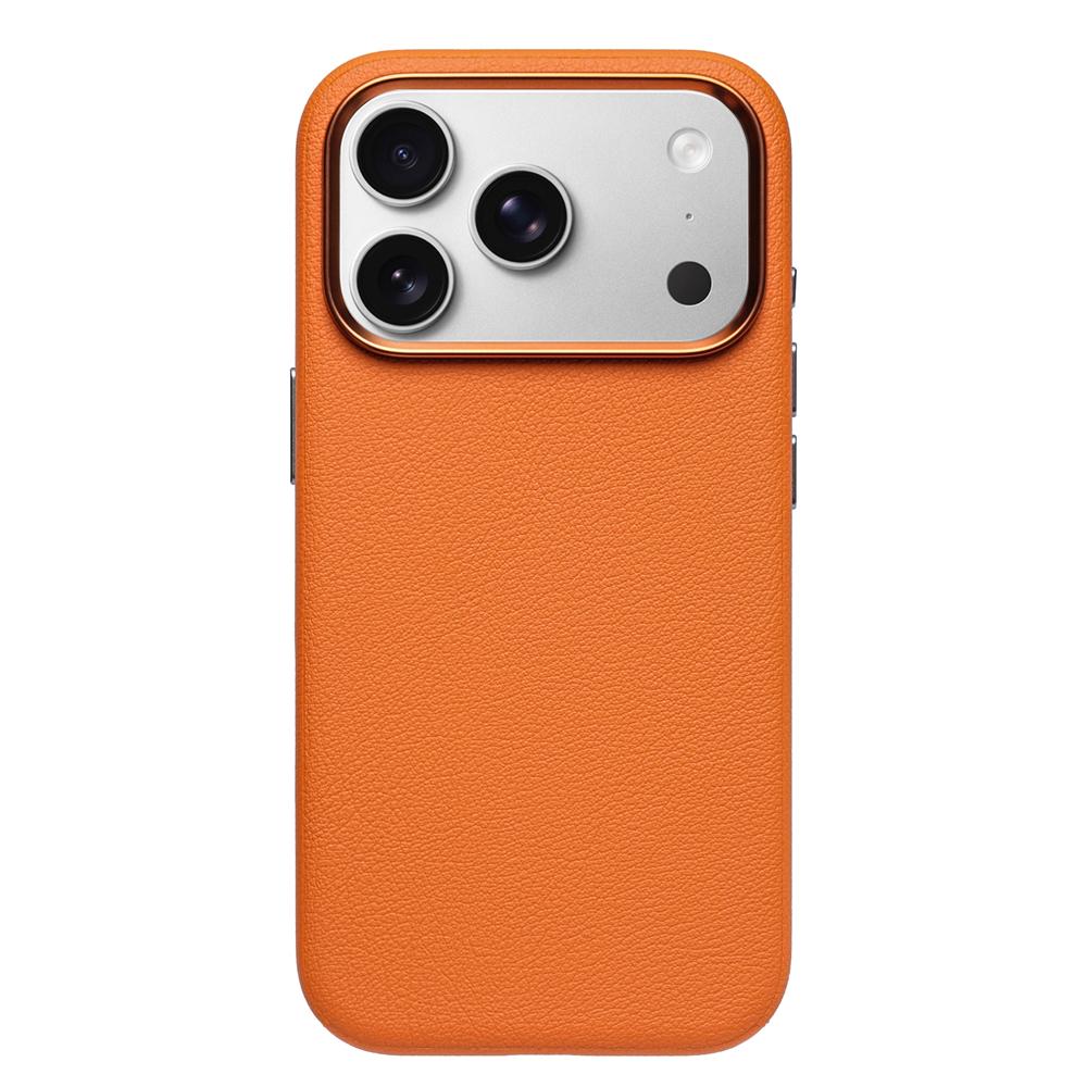 

Luxury Business Leather Magnetic Bumper Case For iPhone 17 Pro Max Air Magsafe Wireless Charging Alloy Lens Camera Button Cover For iPhone Air