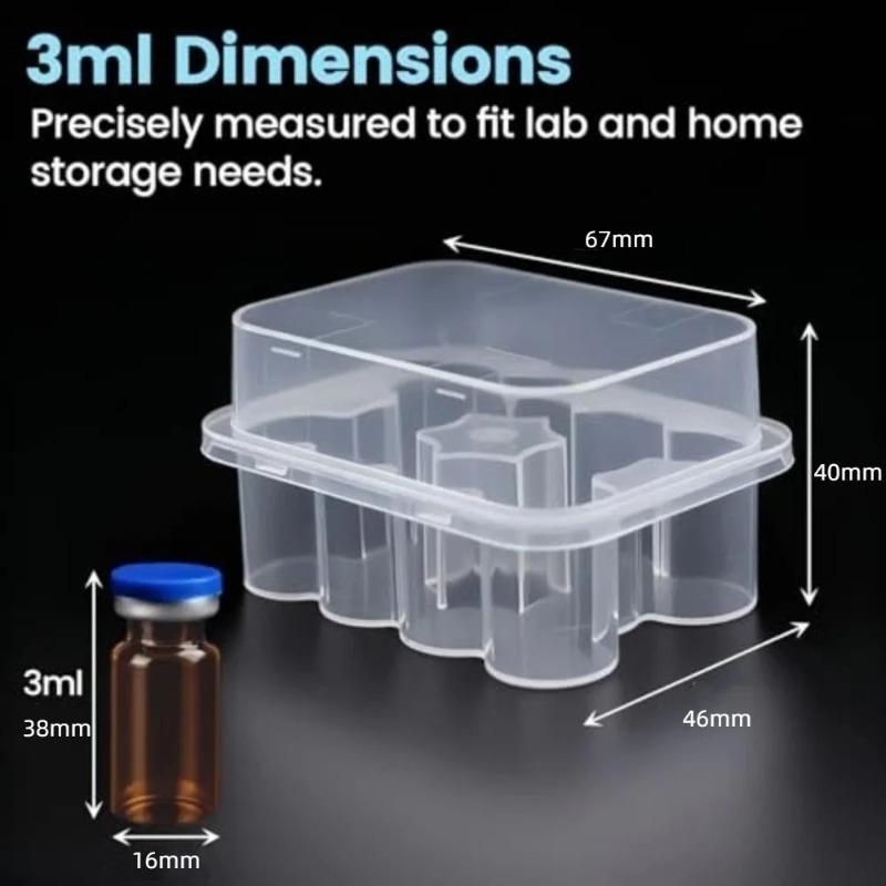 3/5/7/10ml Fläschchen Aufbewahrungsbox 2/10-Schlitz Kunststoff Mikroröhrchen Stapelbar Gefrierfach Röhrchen Organizer Kühlschrank Aufbewahrungsbox für Labor Zuhause