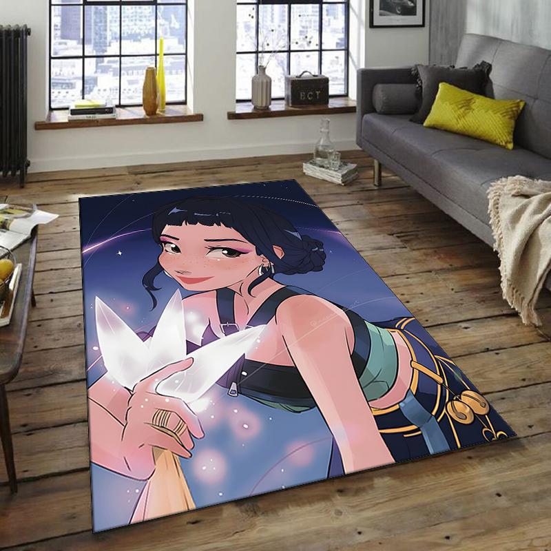 1pc KPop Demon Hunters ZOEY1 Design Area Rug - Non-Slip, Soft & Cozy Floor Mat for Living Room, Bedroom, Office - Indoor/Outdoor Decorative Carpet