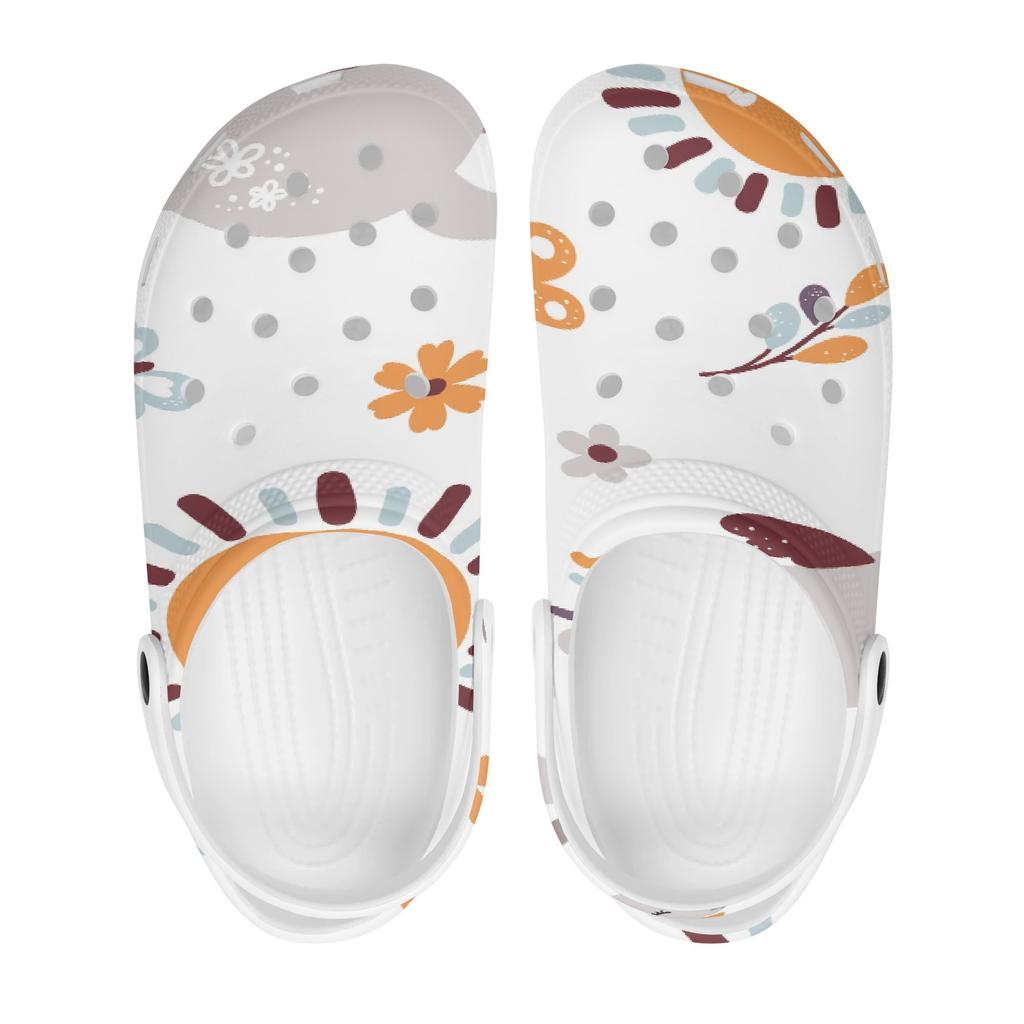 Colorful Printed EVA Clogs Adult Unisex Ventilated Lightweight Slip On Casual Shoes Soft Sole Summer Sandals Daily Leisure Wear