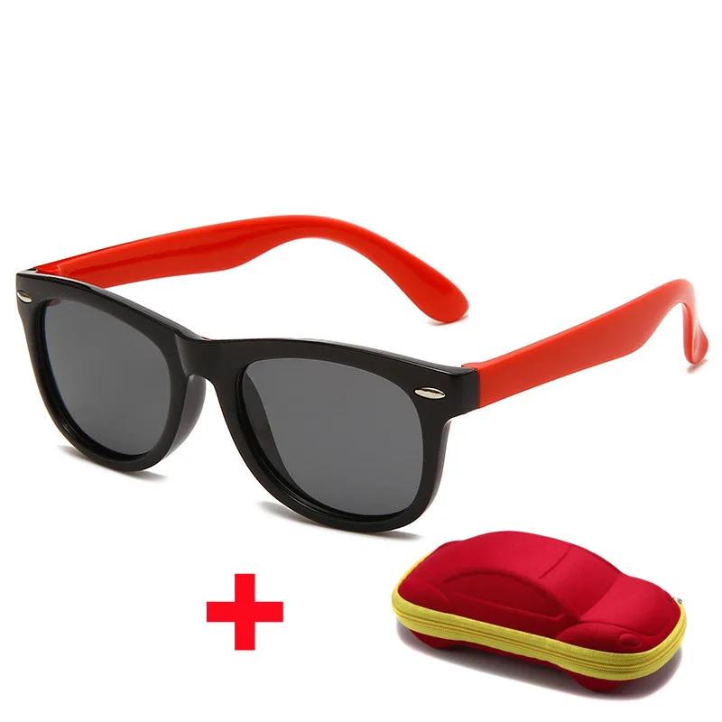 Baby Silicone Sunglasses With Glasses Box  Boys Girls Outdoor Goggles Sun Glasses Ac Lens Safety Glasses And Cases Gift For Kids