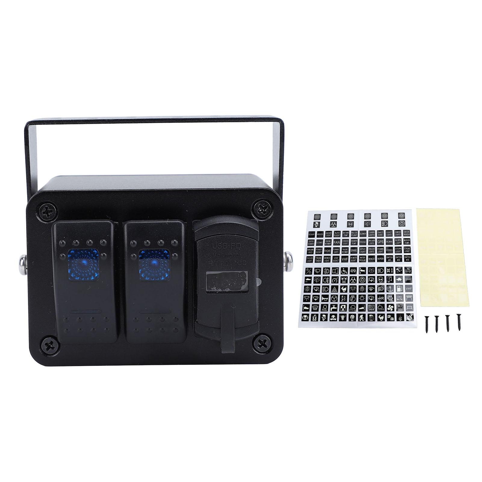 

2-клавишный тумблер, накладной, 12 В 24 В, кулисный, атмосферостойкий, с вольтметром для UTV, для RV, для прицепа