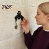Functional Wall Decoration 3D Printed Bat Hook, Halloween Gothic Decorative Hanger, Dark Sturdy Hanging Storage Style Mount Hook for Keys And