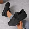 Fashionable And Comfortable Thick Soled Casual Women'S Shoes Spring And Autumn Solid Color Breathable Round Toe Sports Shoes