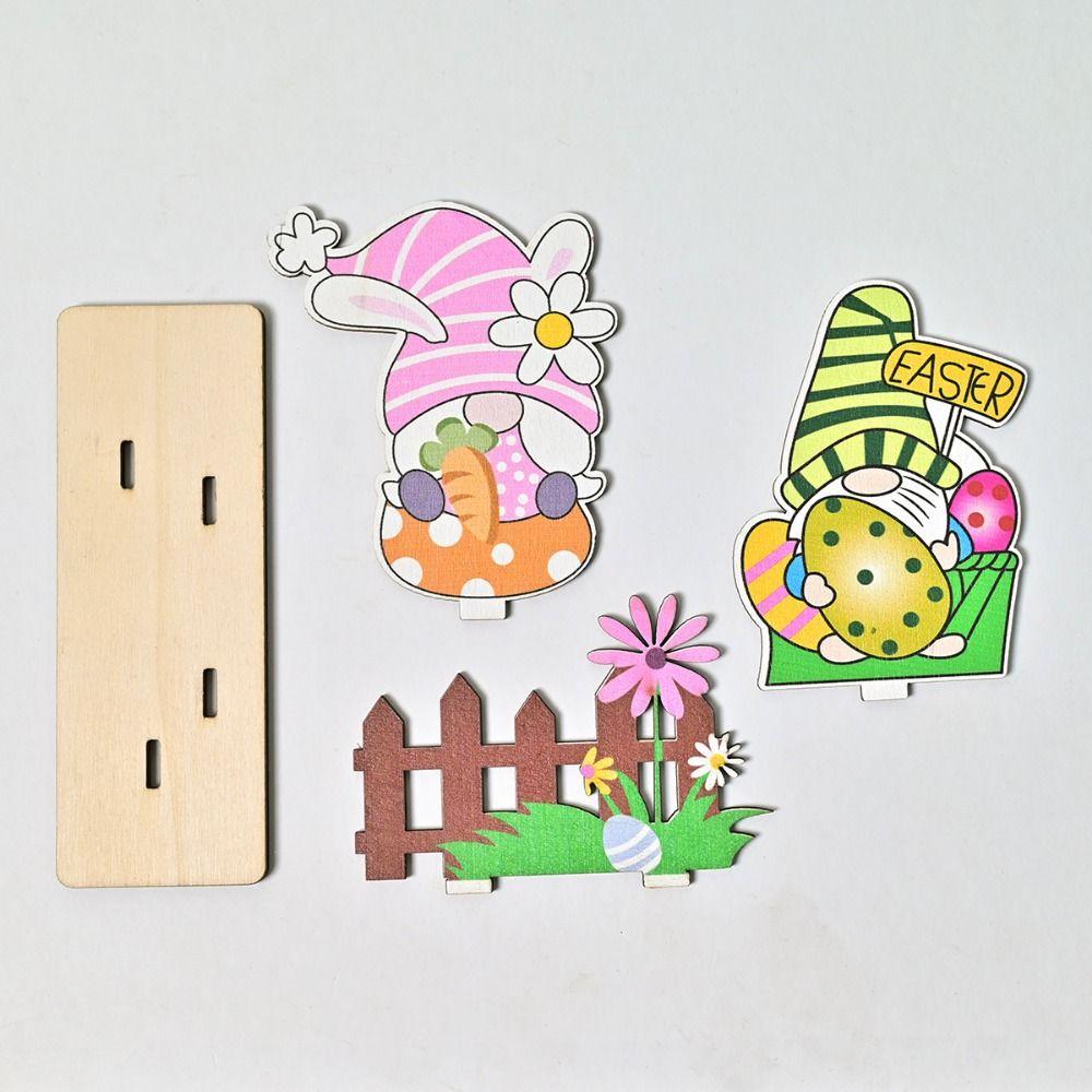 Cartoon Easter Bunny Ornaments Cute Colorful Easter Ornaments Easter Wooden Ornaments  Desktop