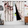 2pcs/Set Cherry Blossom Window Curtain Japanese Scenery Mount Fuji Sun Bedroom Living Room Polyester Blackout Soundproof Curtain
