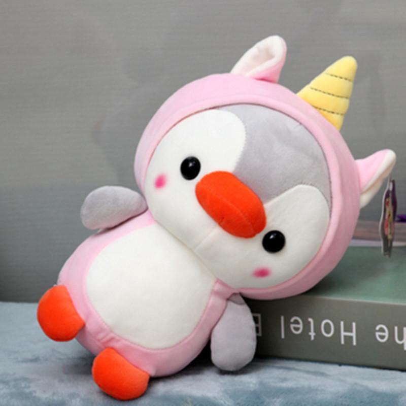 Cute Penguin Doll, Little Penguin Plush Toy Turns Into Dinosaur Frog Grab Machine Wedding Throwing Doll