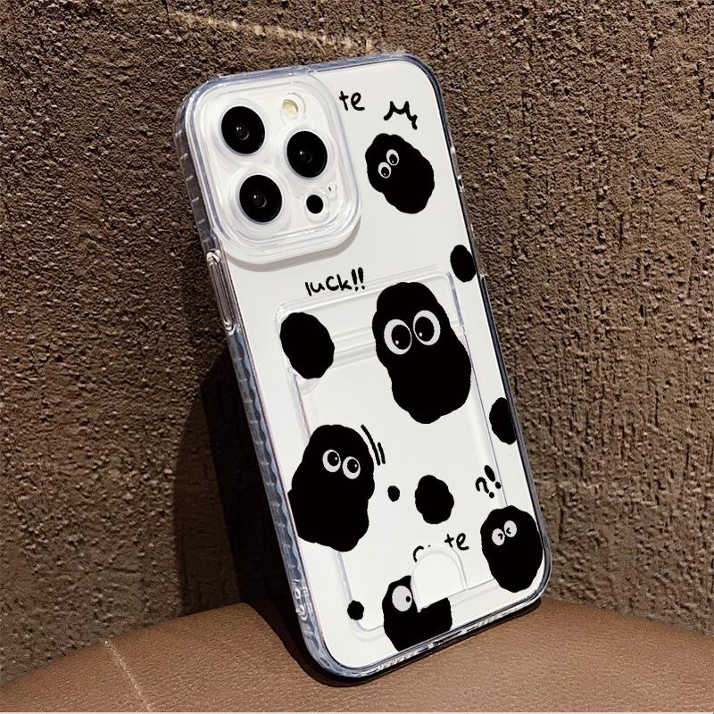Card Slot Holder Silicone Wallet Pocket Case For Samsung S23 S24 S25 Ultra Xiaomi Redmi 12C 14C 13C Honor Honor 200 Smart 90 Cover Clear Phone Bumper