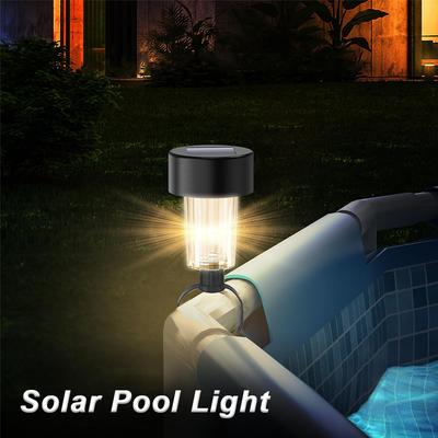 LED Solarlampe Poolleuchten Wasserdichte Solarleuchten Dekor Außen Schwimmbad Zaun Gartendekorationslampe für Hof