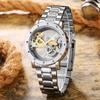 New  Man Watch Luxury Mechanical Watch Men Stainless Steel Automatic Self Wind Watch Skeleton Transparent Hollow Watch