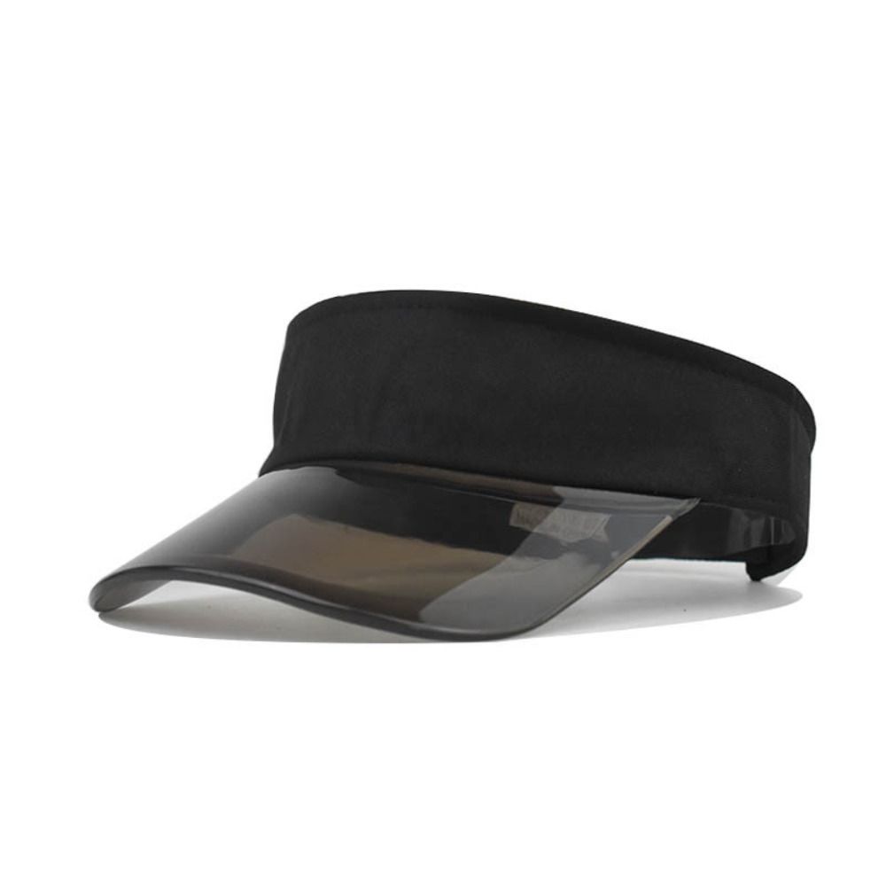 Clear Brim Summer Sun Hats Breathable Empty Top Hat Running Transparent Visor Caps  Travel Sport