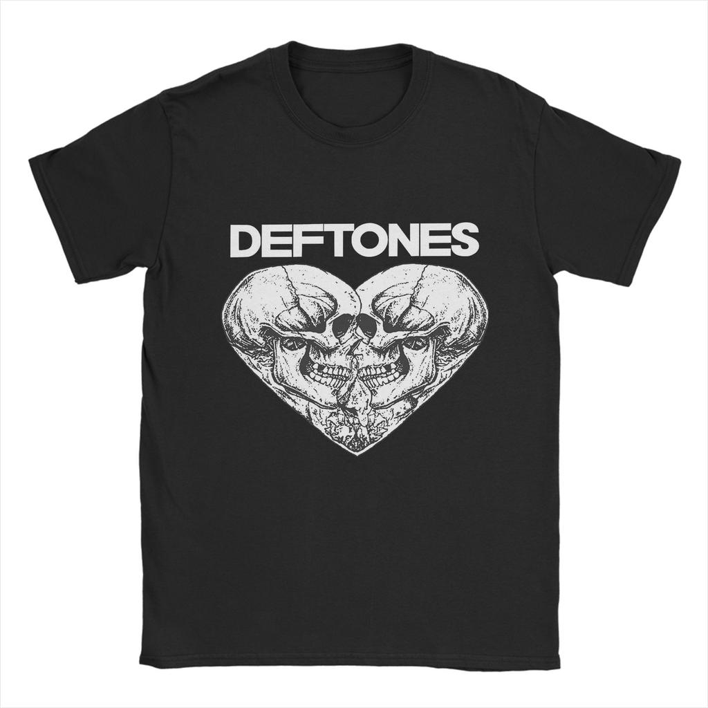 Men Vintage Rock and Rolls Deftones  T Shirts  Cotton Clothing Awesome Short Sleeve Crewneck Tee Shirt Big Size T-Shirts