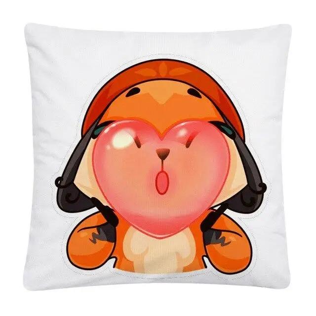 

Наволочка з милим маленьким лисеням із мультфільмом Офіс Вітальня Домашня наволочка Прикраси для автомобіля 40x40cm