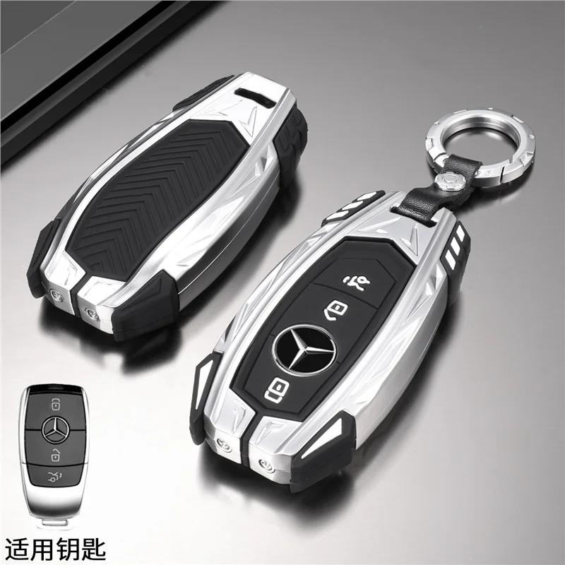 Autoschlüsselhülle für Mercedes-Benz A B C E G S-Klasse CLA CLS GLA GLB GLC GLE GLS EQA EQB EQC 3 Tasten Auto Zubehör