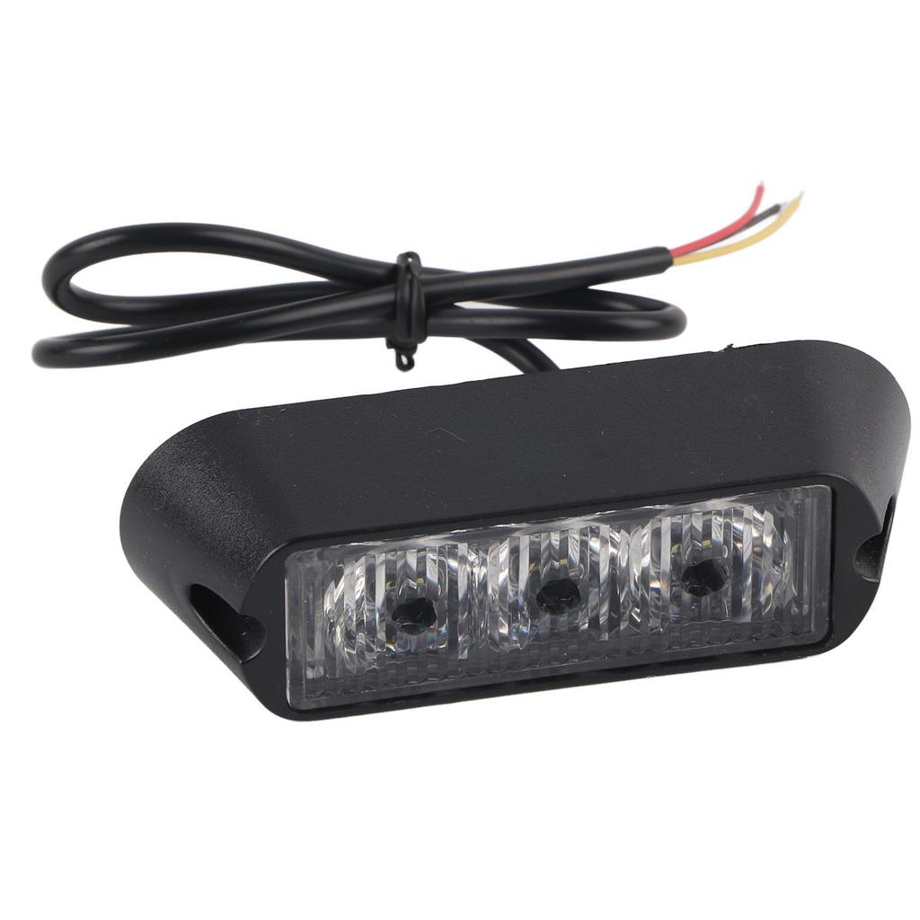 3 LED Car Truck Emergency Strobe Warning Light Hazard Indicator Flash Grille Lamp White
