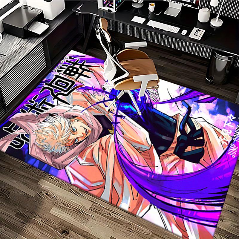 1pc Jujutsu Kaisen Satoru Gojo Anime Cartoon Design Office Chair Mat, Non-Slip Carpet for Home Decor, Suitable for All Seasons.U027