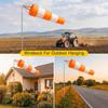 Airport Windsock Outdoor Hanging Heavy Duty Red Ripstop Wind Sock Windsocks with Reflective Belts Length 31.5Inch