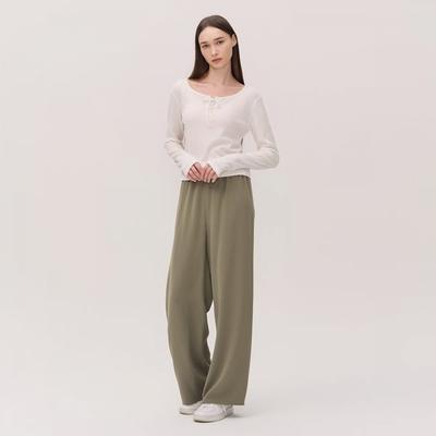 Semi Wide Fit Banding Pants Htwpn5k16t