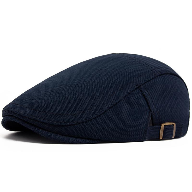 Jednokolorowa czapka męska wiosenno-jesienna retro wszechstronna casualowa kapelusz z daszkiem dla osób w średnim wieku i starszych beret malarski