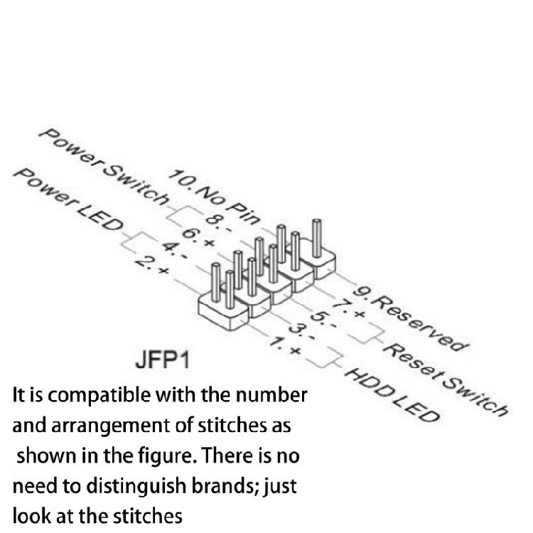 9-Pin-Motherboard-Umschalter-Splitterkabel, Computer-Motherboard-Verlängerungskabel, 9-polig, 1 Buchse auf 2 Stecker, Y-Splitter
