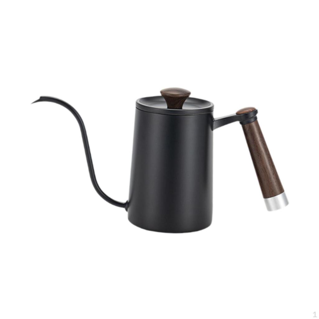 600ml Mini Gooseneck Kettle with Long Spout for Pour Over Coffee and Tea at Home or Picnic