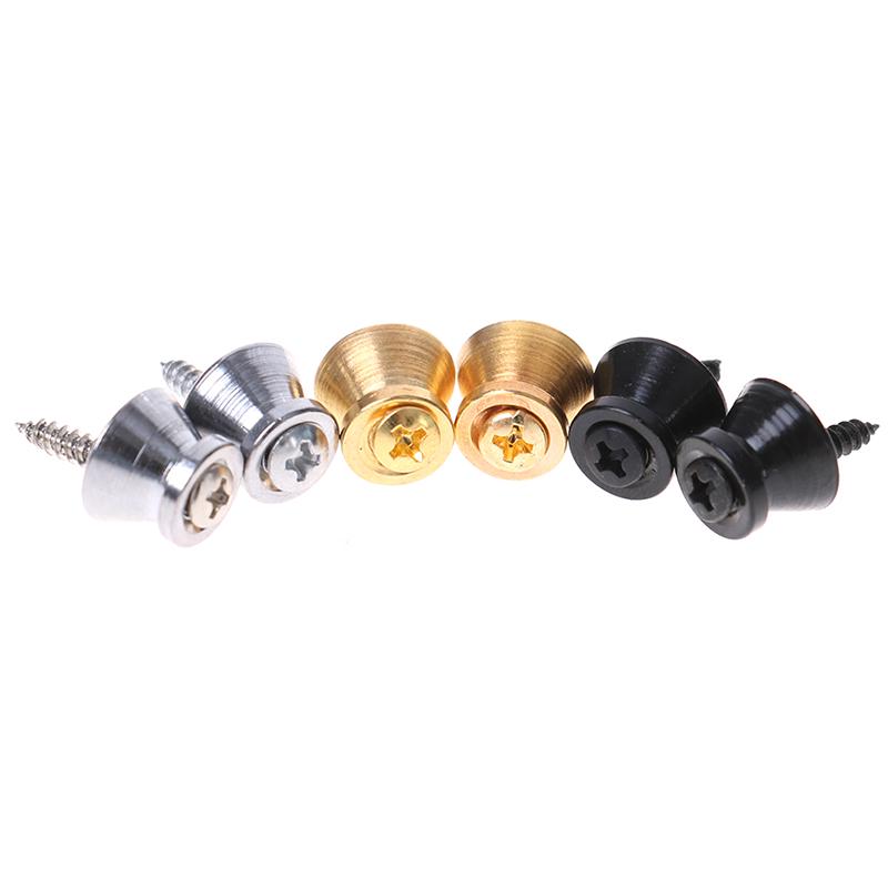 2 Stück Gitarre Bass Ukulele Gitarrengurt Schnalle Knopf Schloss Pins Metall Endstück Schloss