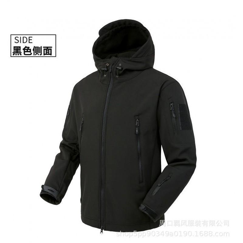 

Outdoor Sharkskin Soft Shell Assault Suit Men s Fleece Coat Waterproof Windproof Three-in-one Warm Camouflage Climbing XXL