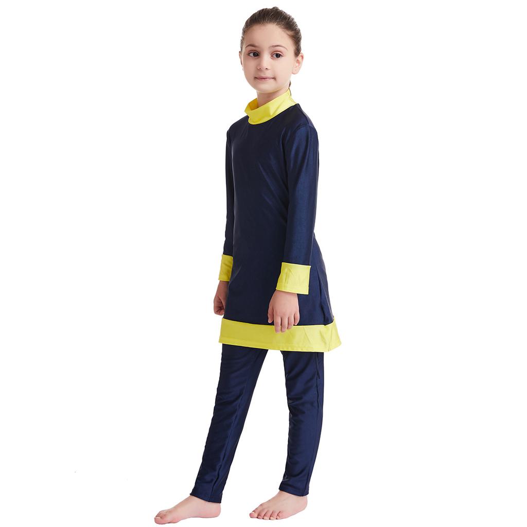 Swimsuit Girls 3pcs Long Sleeve Kids Swimwear Muslim Islamic Swimming Suit Sets