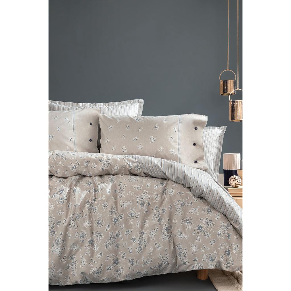 Aveline Double Ranforce Duvet Cover Set - Beige