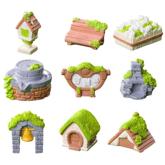 Micro Landscape Ornament Durable Resin Miniature Fairy Tale Accessories for DIY Moss Gardens And Ecological Bottles