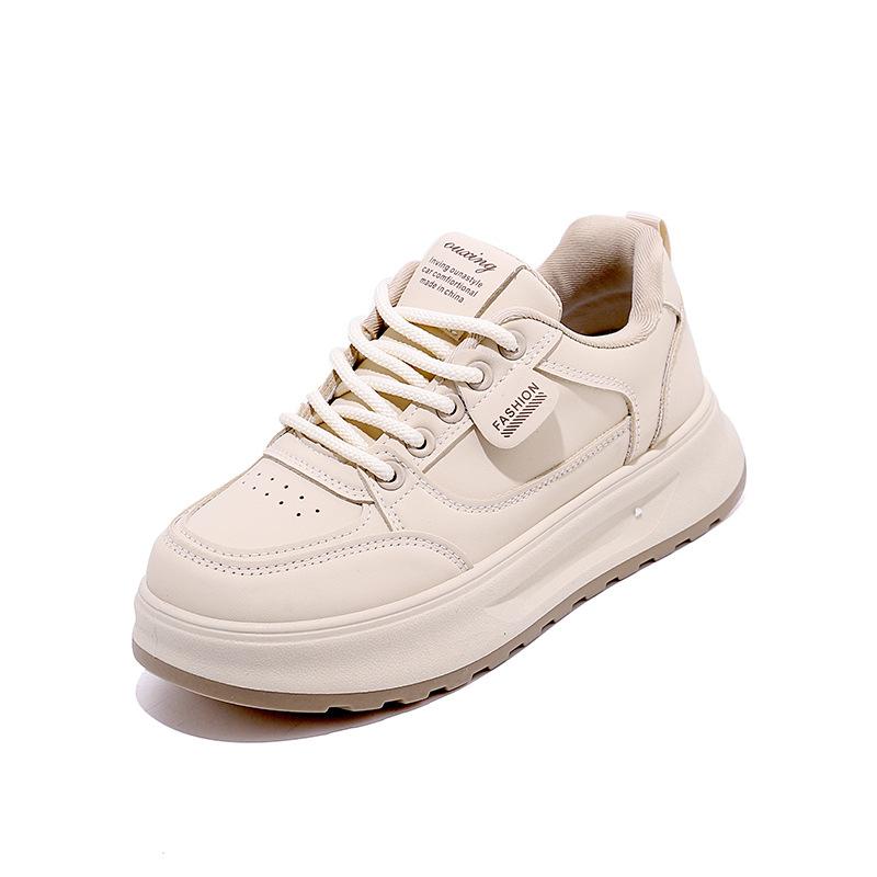 2025 Spring Little White Shoes New Korean Version Ins Female Students Platform Heightening Sports Board Shoes Casual Street Shooting Q5615