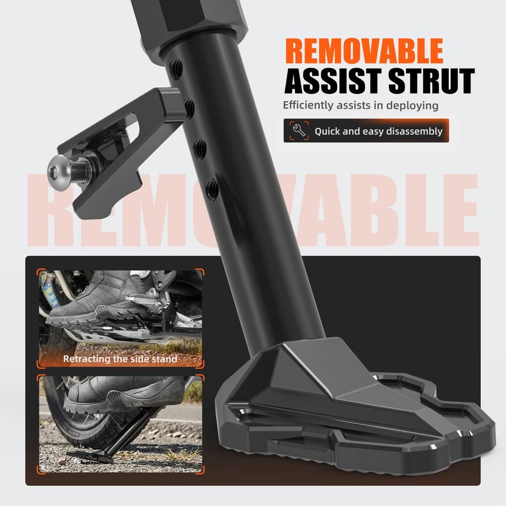 For BMW R1250GS R1200GS Adventure Motorcycle Side Stand Kickstand Adjustable Length 0.5″/1″/1.5″ Support Plate Enlarger Pad