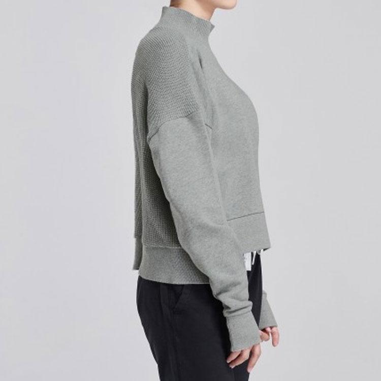 (WMNS) Converse Knit Mock Neck Sweatshirt Asia Sizing 'Grey' Women's 10007185-A02