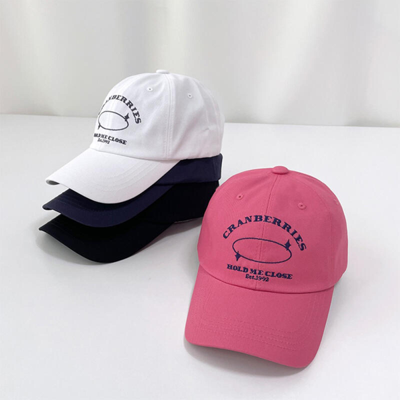 Women s Pink Hat Color Block Embroidery Ball Cap C5563_Black