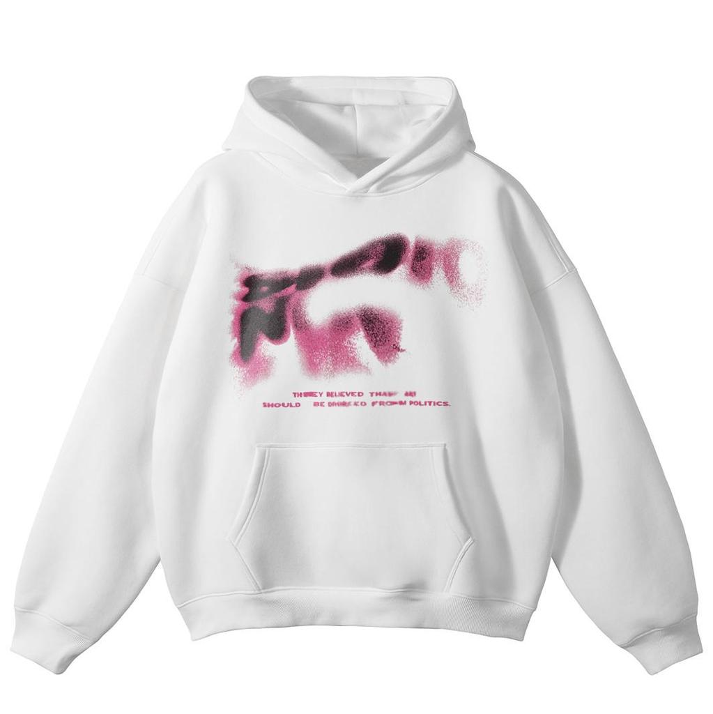 Streetwear Graffiti Shadows Graphic Unisex Plus Size Hoodie