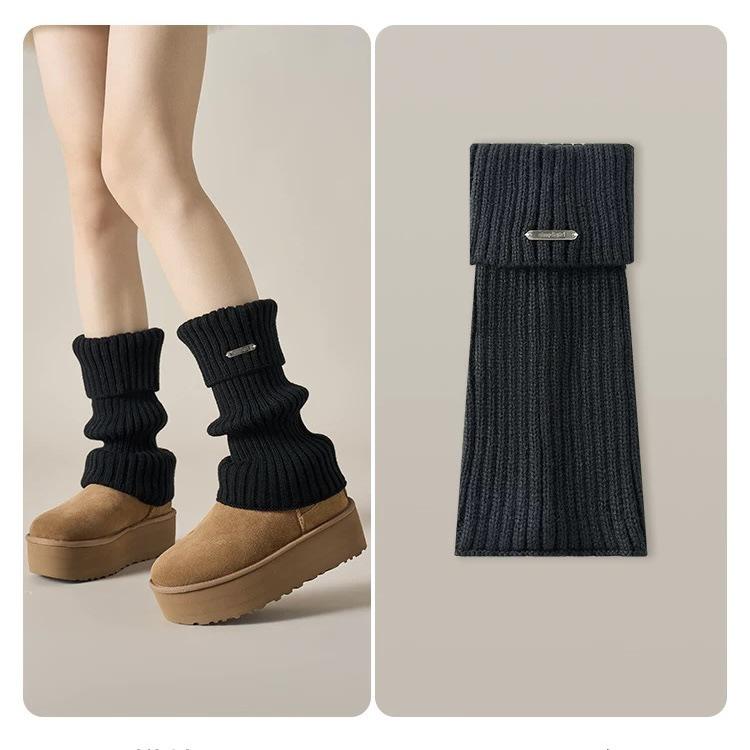 Chunky Knit Korean Style Leg Warmers - Autumn/Winter Women's Slouch Socks