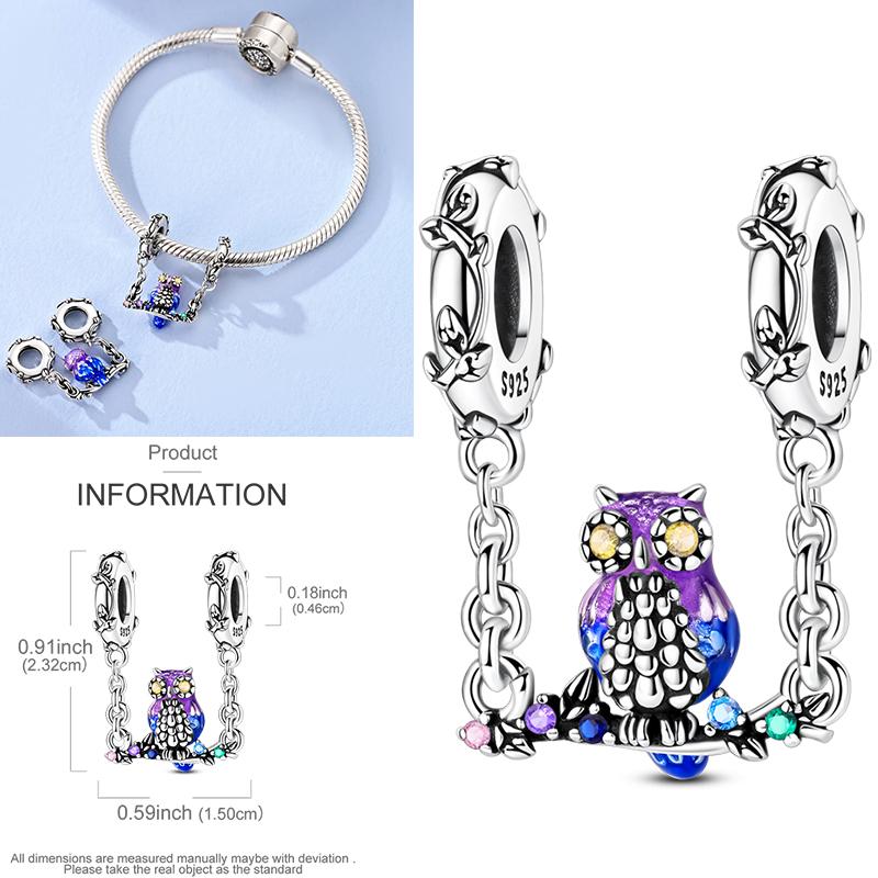 Elk Dinosaur Luminous Firefly Dangle Charm Flower Beads Sale Copper Fit Bangle Bracelet Diy Jewelry Charms