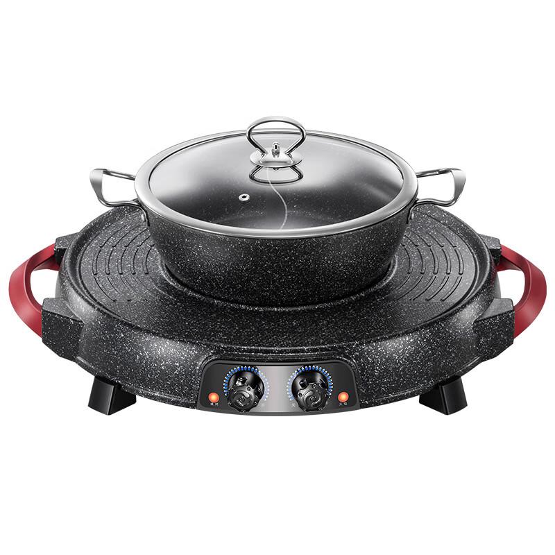 Triceratops Large Electric BBQ Grill and Dual Hot Pot