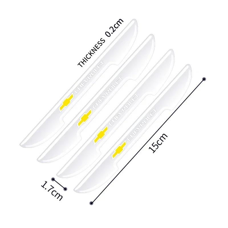 LXN1 4PCS Car Door Transparent Anti collision Protector Bar Stickers For Chevrolet Cruze Aveo Captiva Lacetti Accessories Car Styling