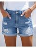 Women's High-Waisted Slimming Straight-Leg Denim Shorts - Comfortable & Fashionable